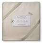 SwaddleDesigns Organic Ultimate Receiving Blanket - Natural with Sage Trim