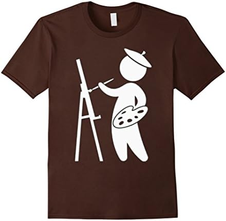 Men's Funny Artist Tshirt Medium Brown