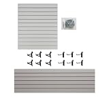 Jifram Easy Living 01000734 Easy Wall 32-Inch by 36-Inch Slatwall Kit, Light Gray