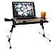 Laptop Cooling Stand Lightweight Table - BEAT SMART BLACK- Laptop stand, Foldable/Folding Laptop Table / Desk / Support Stand, Ventilation Grid, Drawers, Desk Bed Sofa Tray Study Table Reading Table Home Works, Adjustable Height, Plastic Legs
