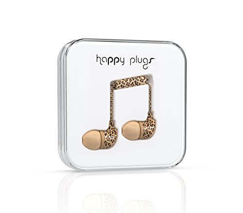 Happy Plugs 7740 In-Ear Headphones, Leopard