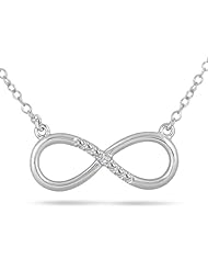 Diamond Infinity Pendant in .925 Sterling Silver