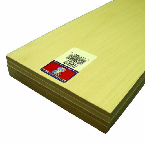 Midwest Products4129 Micro-Cut Quality Basswood Sheet Bundle, 0.25 by 6 by 24-Inch