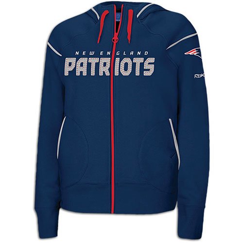 Patriots Reebok NFL Dazzle Trim Hoody - Women's ( sz. M, Navy : Patriots )