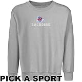 Fresno State Bulldogs Youth Ash Custom Sport Logo Applique Crew Neck Fleece Sweatshirt (Large)