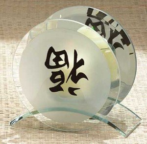 Circle shaped glass candleholder Style 30789