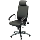 ITOKI エクストラハイバックチェア KD4H（ヘッドレスト付・本革[Buffalo]張り） ブラック