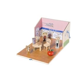 Charlie and Lola Wooden Playhouse Playset with Kitchen Theme, Playset