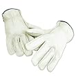 Pack of 12 Cow Grain Soft White Leather Gloves Large