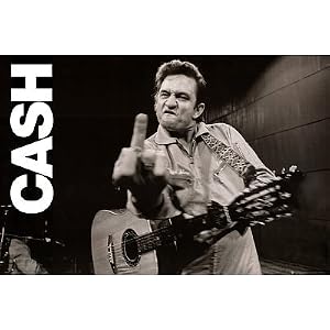 Johnny Cash (Middle Finger 2) Music Poster Print – 24 X 36 People Poster Print, 36×24 Poster Print, 36×24