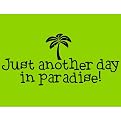 Just Another Day in Paradise Beach Towel - Lime