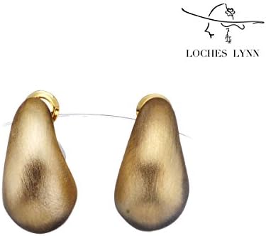 Loches Lynn Golden Matte Drop Classic Fashion Earrings STELLUX Elements AUSTRIAN CRYSTALS (EP-21716G)
