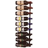 VintageView 18 Bottle Wine Rack (2 Deep - Black