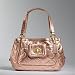 Coach Limited Edition Cricket Embossed Metallic Satchel Bag Tote 13607 Rose Gold