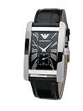 Emporio Armani Watch, Men's Black Leather Strap AR0143