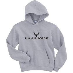 Youth Air Force Hooded Sweatshirt in Gray