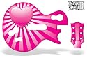 Guitar Hero 3 Faceplate Skin for Nintendo Wii - Pink Hearts
