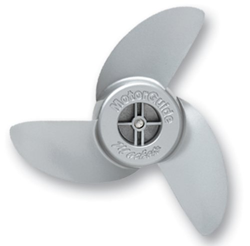 41e1BWEEcDL Motorguide 3 Blade Aluminum Weedless Metal Machete Propeller, 3.5 Inch