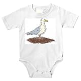 Onesie with shivering, seagull, shore, gull, bird