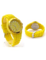 Reflex Yellow Silcone Strap Analogue Ladies - Unisex Sports Watch SR005