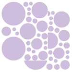 Instant Murals 50 Polka Dot Wall Transfers, Light Purple