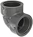 GF Piping Systems PVC Pipe Fitting, 90 Degree Elbow, Schedule 80, Gray, 3/4
