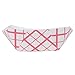A World Of Deals #200 Paperboard Red Check Food Tray, 2-lb Capacity (Pack of 250)