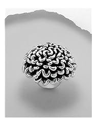 Flower Ring In 92.5 Sterling Silver