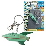 Futurama Planet Express Space Ship Keychain Keyring Key Clip