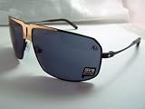 SPY CLOVERDALE MATTE BLACK WITH GOLD FRAME GREY LENS AVIATOR SUNGLASSES by