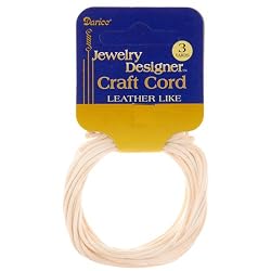 1mm Imitation Leather Cord, White, 3 Yds/pkg