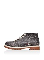 Dogo Botines de cordones Owl Lover (Negro)