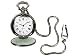 Pocket Watch with Golden Color Chain Costume Jewelry