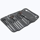 FASH Professional Quality 2011 Series Cosmetic Brush Set with Leather Pouch, 12-Piece
