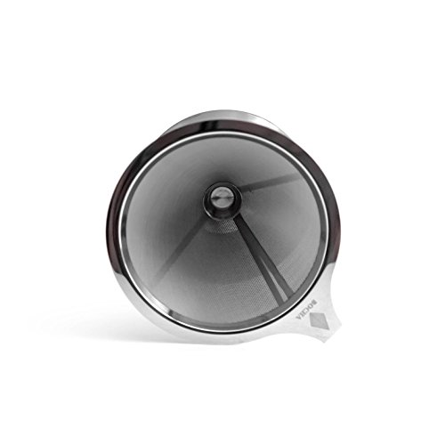 BOCHA - Pour Over Coffee Filter, Reusable Stainless Steel Cone Dripper, Permanent and Paperless with Cup Stand - ON SALE PLUS FREE POUROVER COFFEE GUIDE