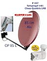 P197 Gibertini Sat Spiegel OPL 85 85 cm rot inkl. Chess Quattris LNB