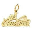 #1 Cheerleader Charm 14k Gold 12mm