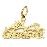 #1 Cheerleader Charm 14k Gold 12mm