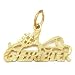#1 Cheerleader Charm 14k Gold 12mm
