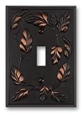 Amerelle 85TVB Leaf Toggle Wallplate, Venetian Bronze