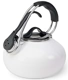 Chantal Enamel-on-Steel 1.8-Quart Loop Teakettle, Classic White