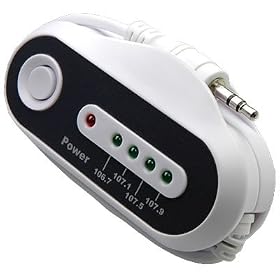 4 Channel Car Audio FM Transmitter - for iPod-Creative Zen-Sony Walkman-Philips-Rio-MP3/MP4 Player (White)
