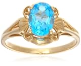 Image of 9ct Yellow Gold AMR312909 Ladies Sky B. Topaz Ring