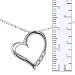 Sterling Silver and Diamond Three Stone Heart Pendant on an 18 Chain Sterling Silver and Diamond Three Stone Heart Pendant on an 18 Chain