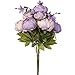 Luyue Peonies Artificial Flowers Vintage Faux Peony Arrangements Fake Flower for Vase Silk Floral Bouquet for Table Centerpiece Wedding Decoration Indoor Home Decor