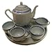 Chinese Blue and White Rice Pattern Tea Set for 4 - porcelain