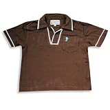 Cool Island - Toddler Boys and Boys Short Sleeve Pique Retro Polo, Brown