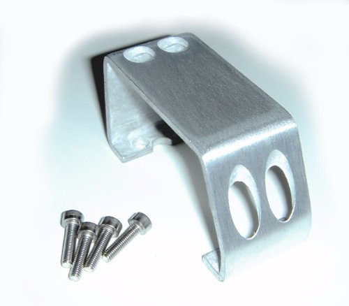 RC Raven Aluminum Parts and Accessories Brushed Aluminum Steering Servo Cover for T- Maxx Classic 4910 and Original E-Maxx- RC Car Upgrade Parts