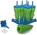 Popsicle Molds BPA Free Set Of 6 By Homelivn,Set of 6 Green Blue Reusable, BPA free, Durable Quality Molds with Sturdy Tray