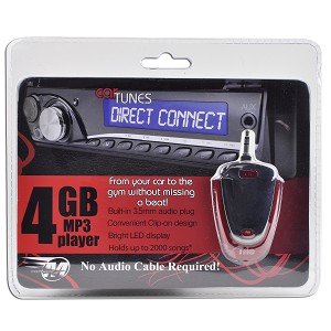 Mach Speed Cartunes Auto 4GB MP3 Player with LED display, Car Audio Jack, Clip-On Style, Earbud Jack and Lyric Scroll – Red/Gray (Cartunes-DC4GB)